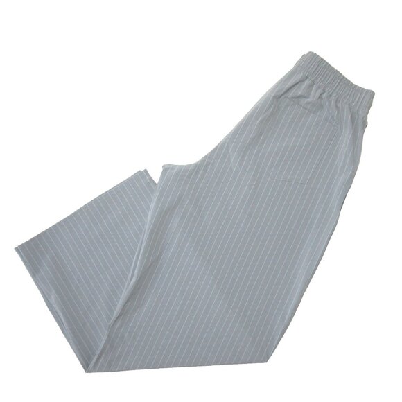 NWT Alo Yoga Pinstripe Daylight Boxer Pant in Lunar Grey White Relaxed Pants M - Picture 5 of 8